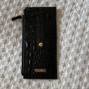 Brahmin Black Croc-Embossed Wallet